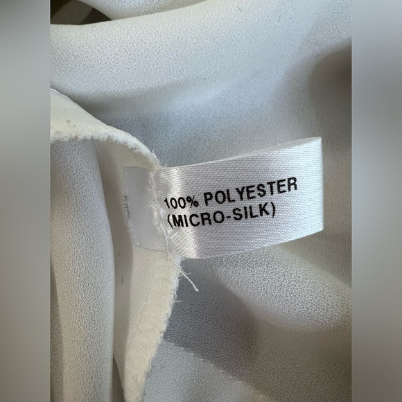 Maison Common Womens Pleated Sleeveless Crew Neck Top Blouse White Size 40 - Picture 9 of 11